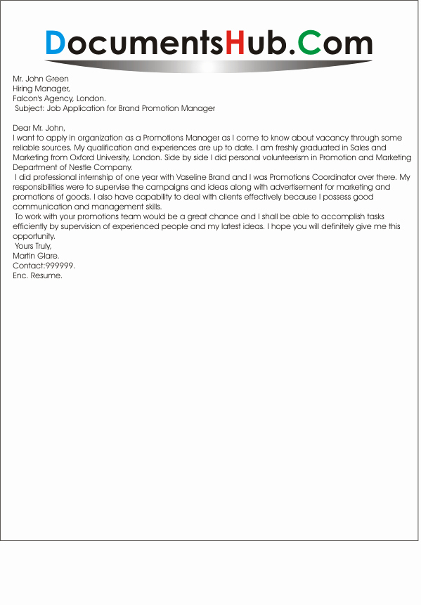 Cover Letter for Promotion Best Of Cover Letter for Promotion Manager