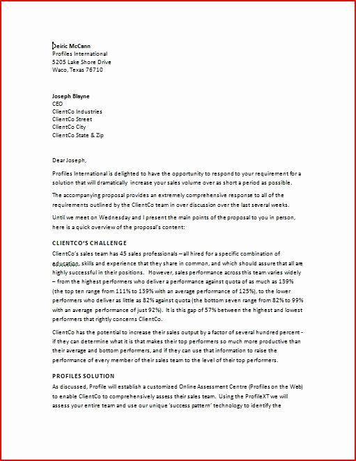 Cover Letter for Proposal Beautiful Business Proposal Cover Letter