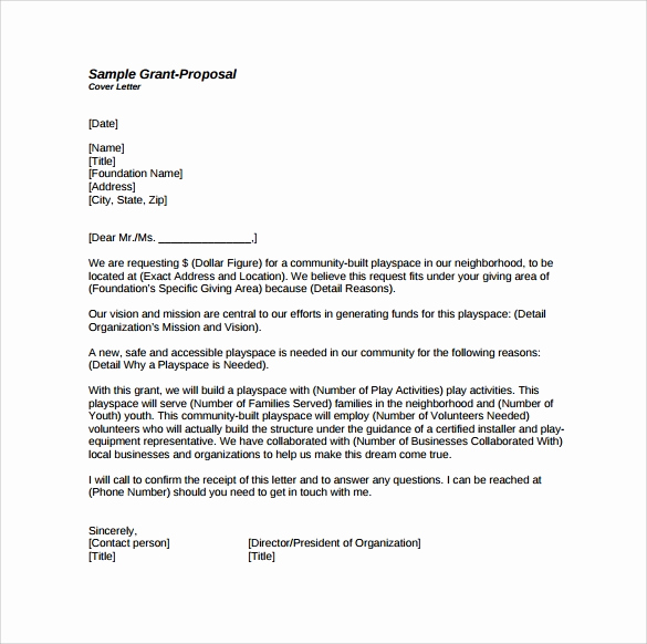 Cover Letter for Proposal Beautiful Grant Proposal Template 9 Download Free Documents In