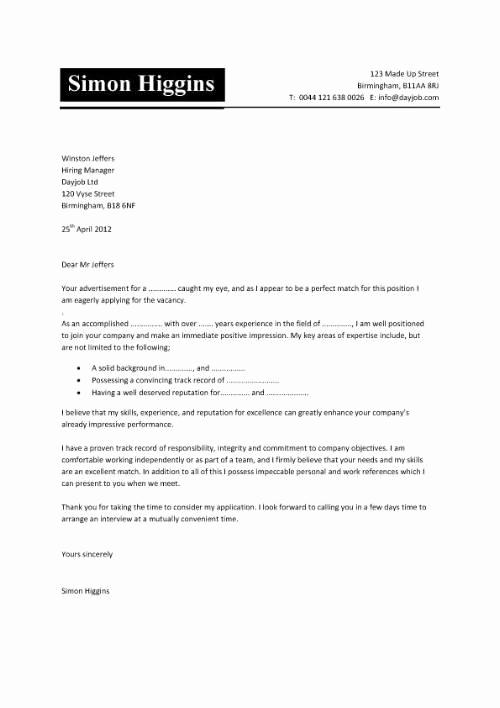 Cover Letter Free Template Fresh the General Rules for Writing Cover Letters