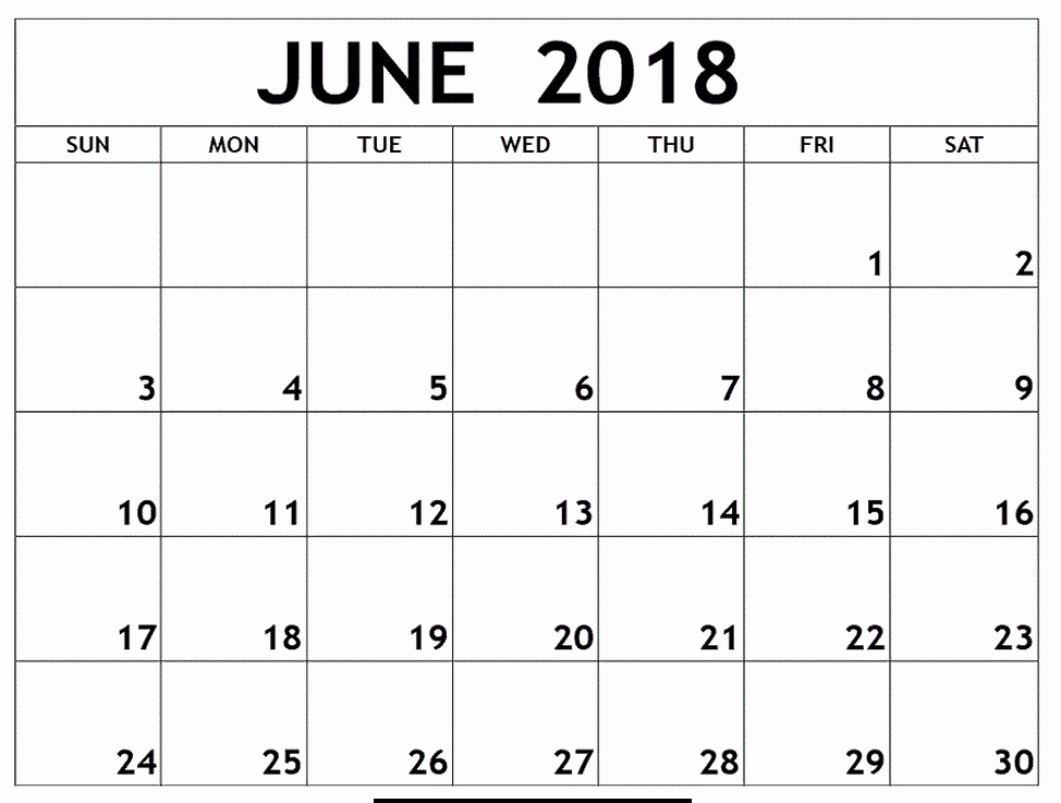 Create Calendar In Word Lovely Printable June 2018 Calendar Word Document