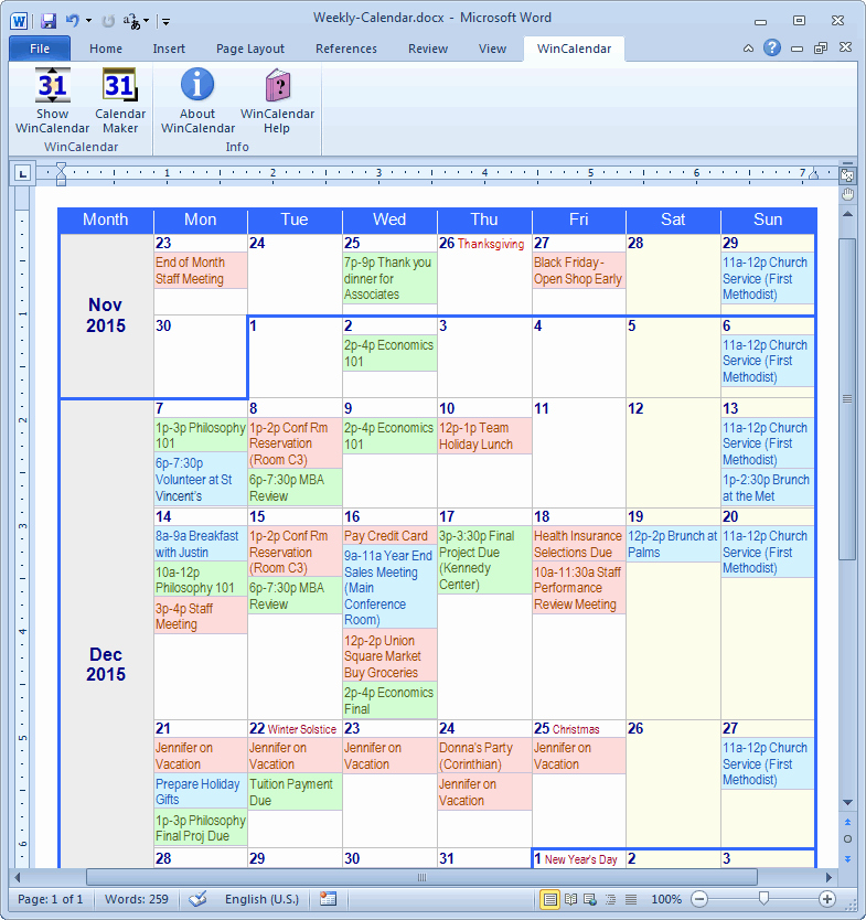 Create Calendars In Word Best Of Calendar Maker &amp; Calendar Creator for Word and Excel