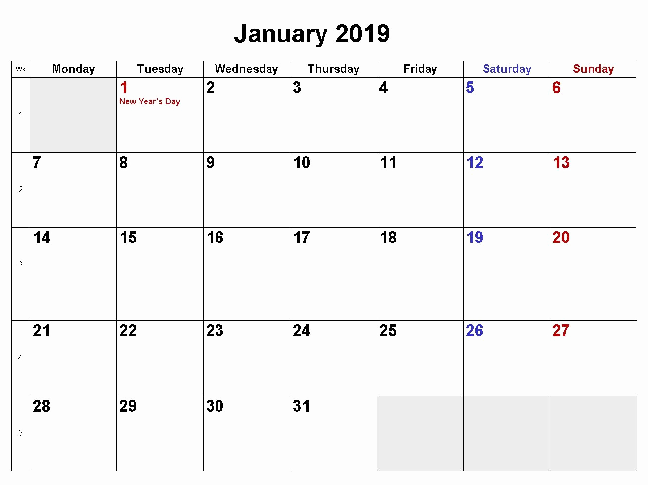 Create Calendars In Word Inspirational January 2019 Calendar Download In Word Excel Pdf formats