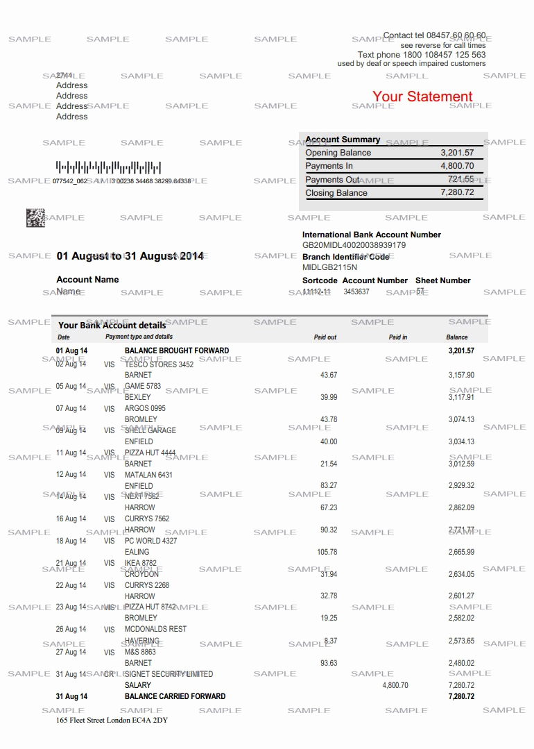 Create Fake Bank Statement Template Inspirational Sample Bank Statements Template Kenindle fortzone