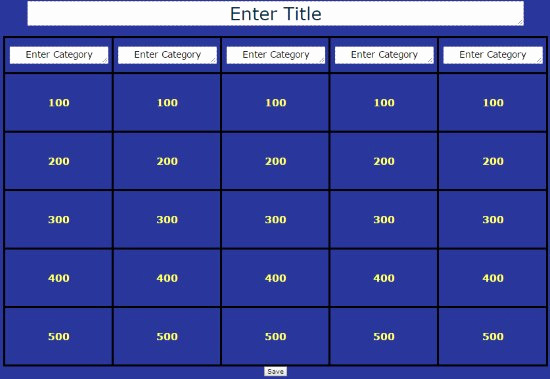Create Your Own Jeopardy Game Elegant Create Jeopardy Game Template without Powerpoint