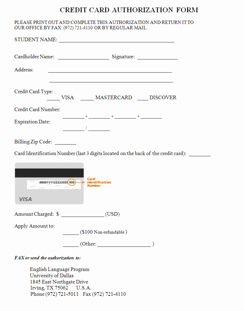 Credit Card form Template Awesome 27 Credit Card Authorization form Template Download Pdf