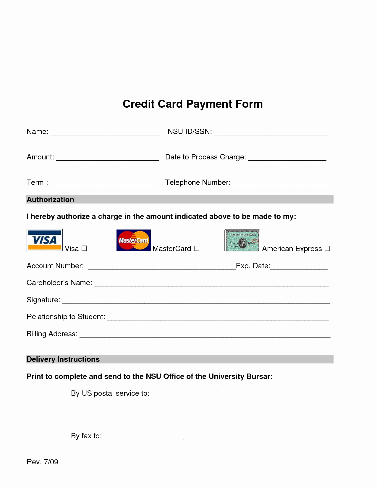 Credit Card form Template Luxury Credit Card Processing form Web Design