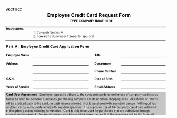 Credit Card form Template Unique Internal Control Procedures for Small Business Checklist
