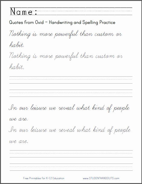Cursive Writing Practice Pdf Awesome Here to Print In Print Manuscript Font Here