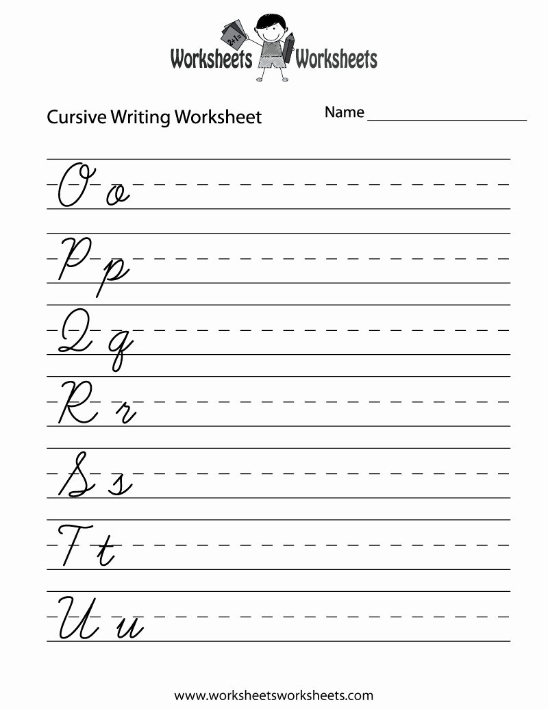 Cursive Writing Practice Pdf Unique Easy Cursive Writing Worksheet Free Printable