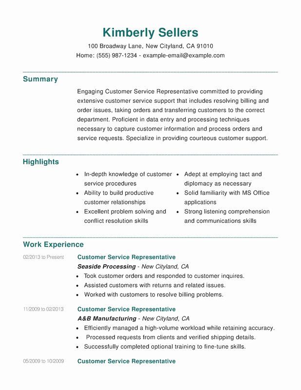 Customer Service Resume Samples Free Awesome Customer Service Bination Resume Resume Help