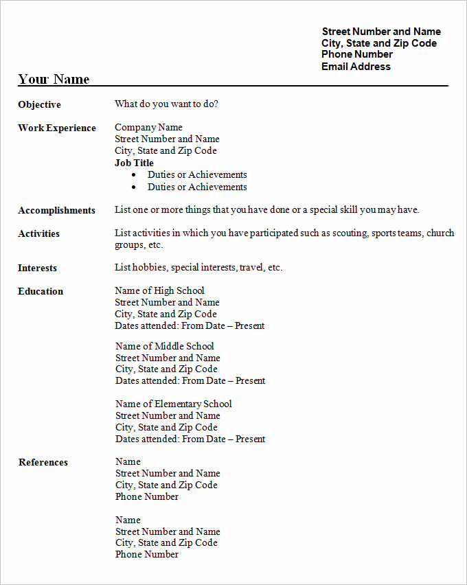 Cv Examples for Students Inspirational 36 Student Resume Templates Pdf Doc