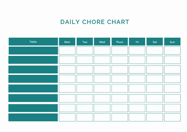 Daily Chore Chart Template Fresh Chart Template 61 Free Printable Word Excel Pdf Ppt