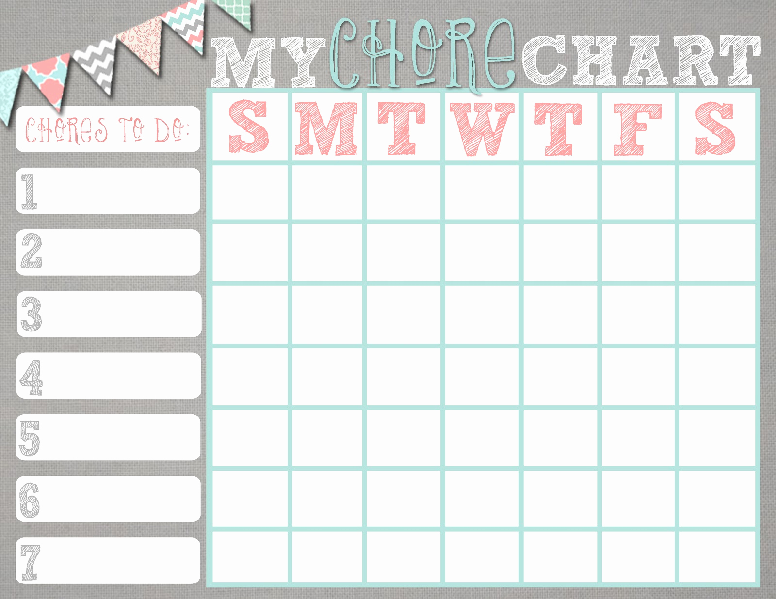 Daily Chore Chart Template Luxury Free Printable Chore Charts
