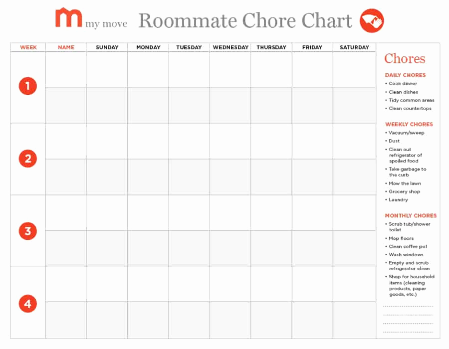Daily Chore Chart Template Unique 43 Free Chore Chart Templates for Kids Template Lab