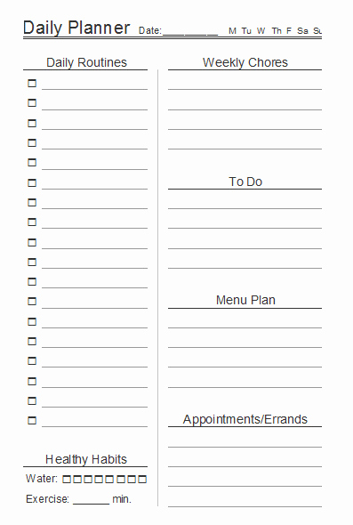 Daily Planner Printable Pdf Best Of 10 Free Printable Daily Planners