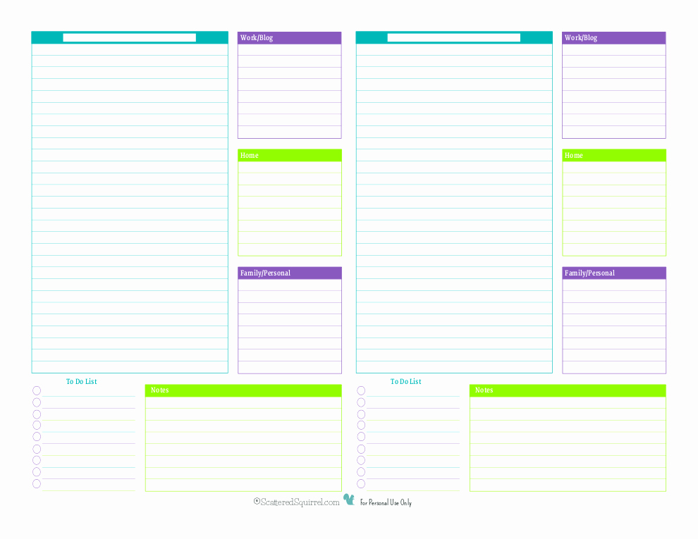 Daily Planner Printable Pdf Inspirational 6 Daily Planner Templates Excel Pdf formats