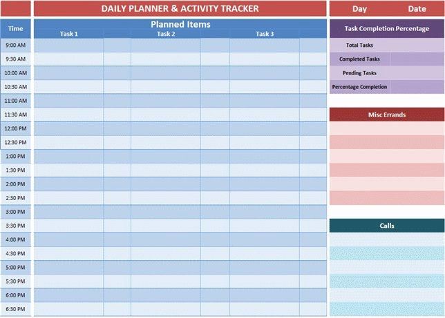 Daily Planner Template Excel Lovely Excel Planner Templates Gives An Overview Of the Tasks You