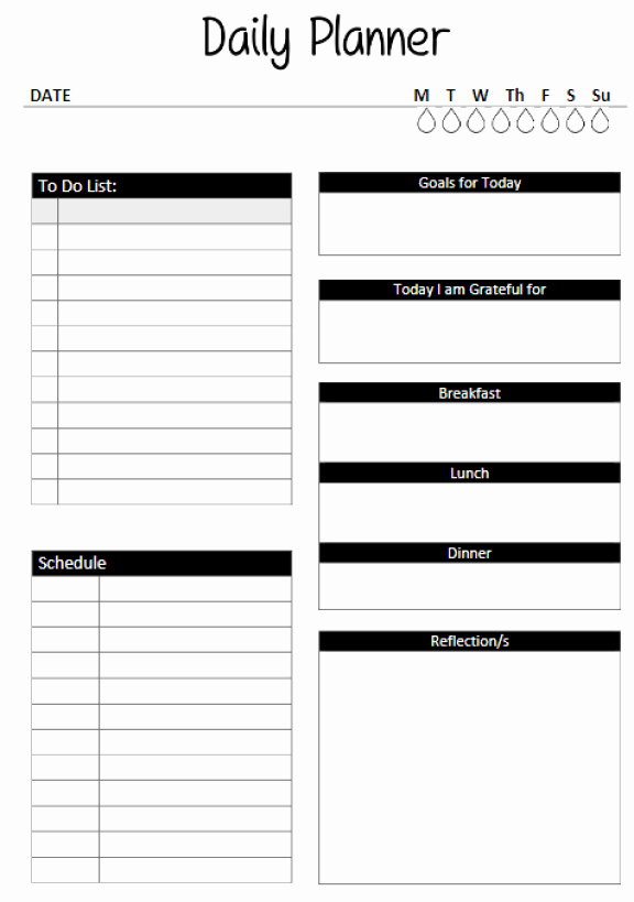Daily Planner Template Word Awesome Daily Schedule Templates Word Templates Docs