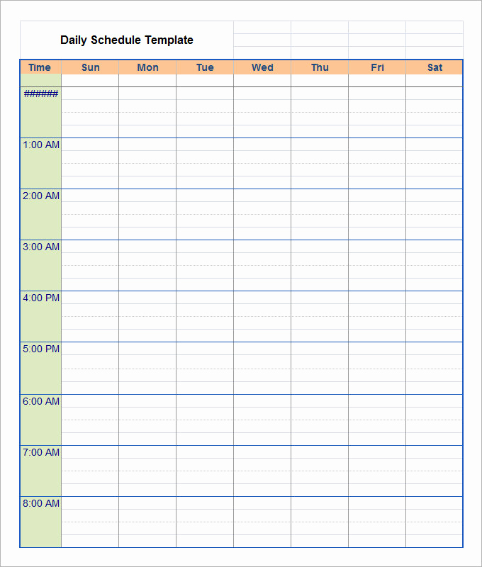 Daily Planner Template Word Best Of Daily Schedule Template 37 Free Word Excel Pdf