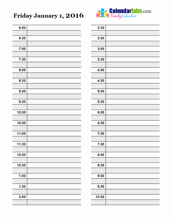 Daily Planner Template Word Elegant 2016 Daily Planner Template Free Printable Templates