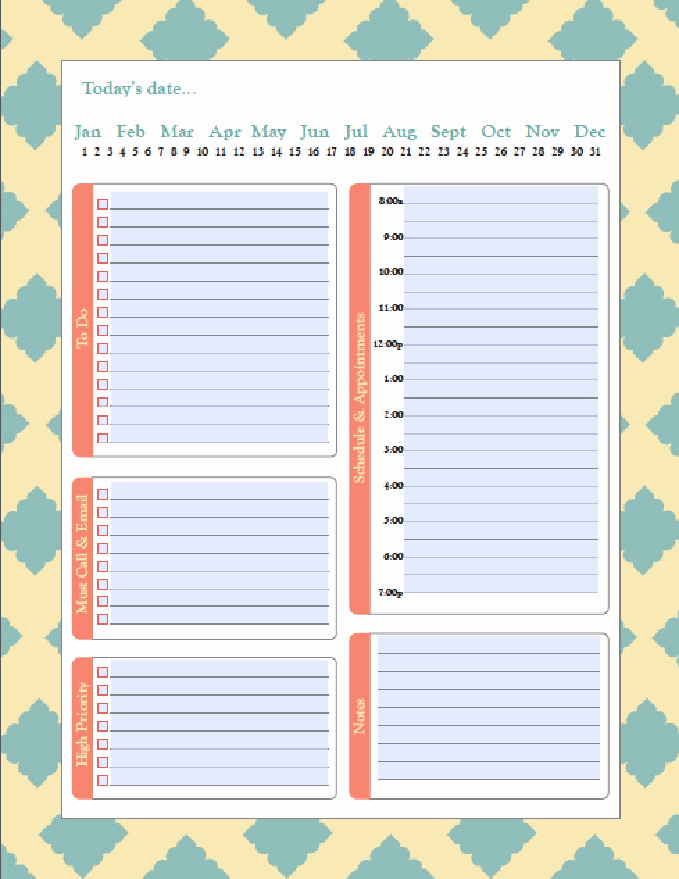 Daily Planner Template Word Lovely Download Daily Schedule Planner Templates Pdf