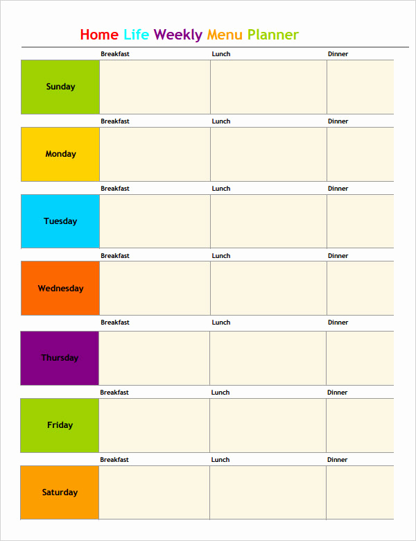 Daily Planner Template Word New Weekly Meal Planner Template Word