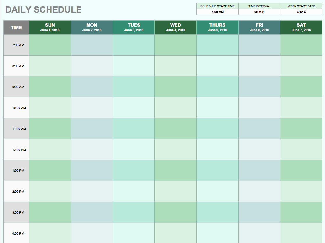 Daily Planner Template Word Unique Free Daily Schedule Templates for Excel Smartsheet