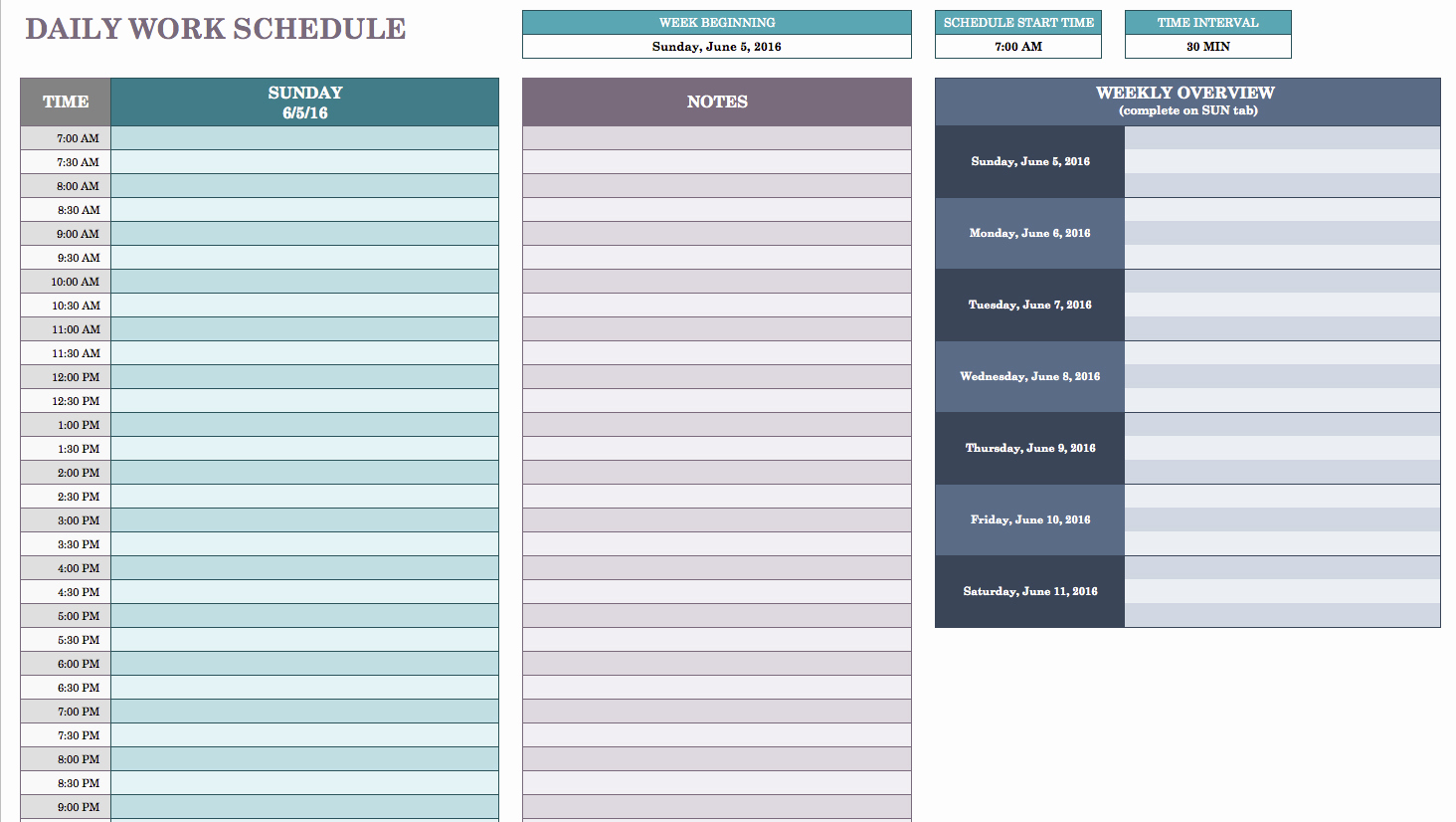 Daily Schedule Template Excel Awesome Free Daily Schedule Templates for Excel Smartsheet