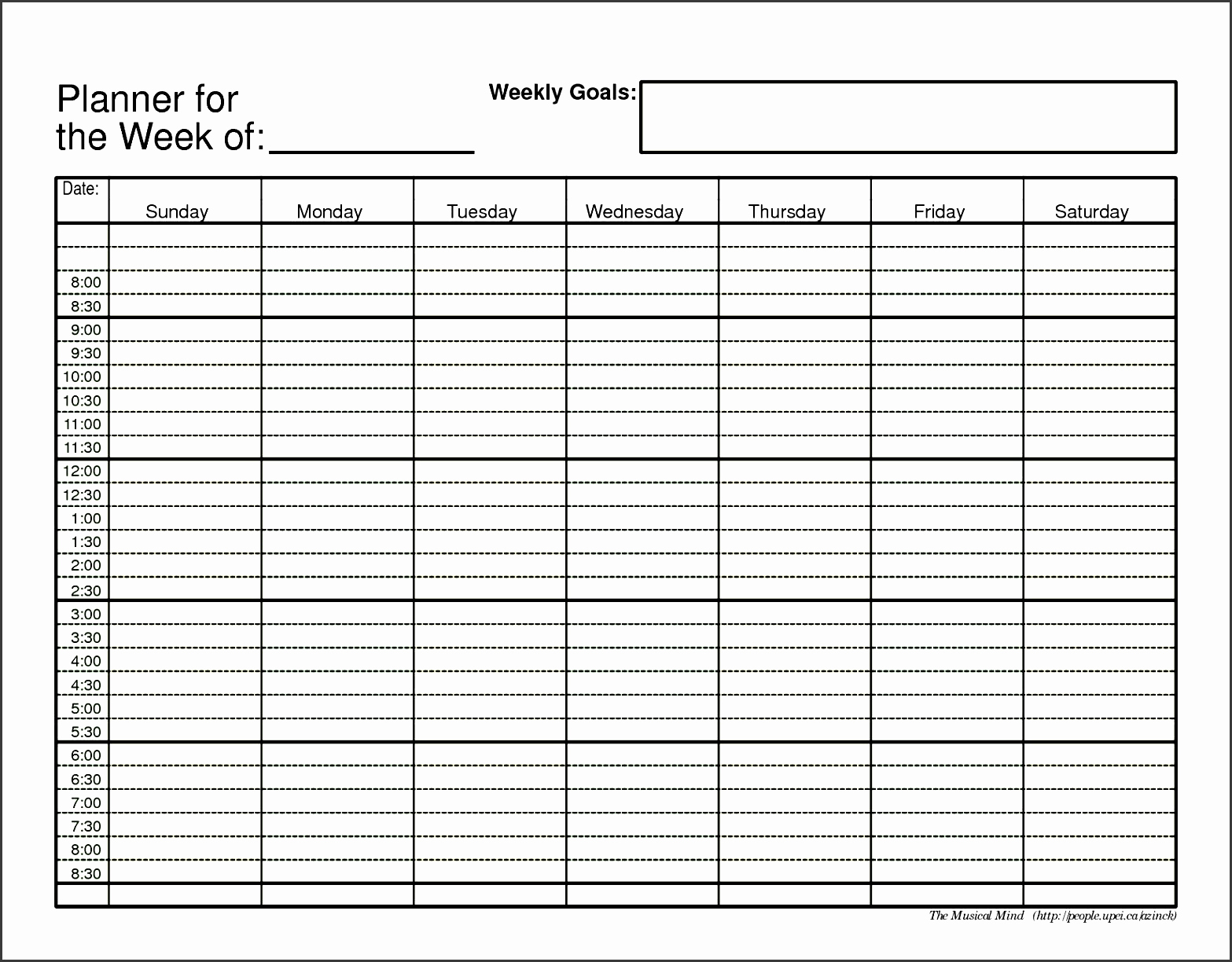 Daily Schedule Template Pdf Lovely 7 Employee Weekly Time Planner Sampletemplatess