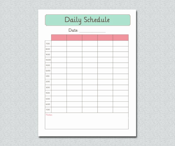 Daily Schedule Template Pdf Unique Printable Home School Daily Schedule 8 5 X 11 by