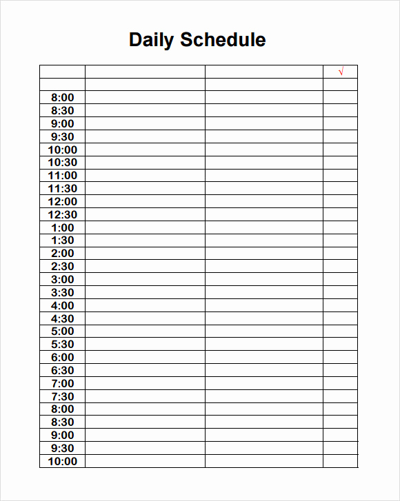 Daily Schedule Template Pdf Unique Sample Daily Itinerary 7 Documents In Pdf Word Excel