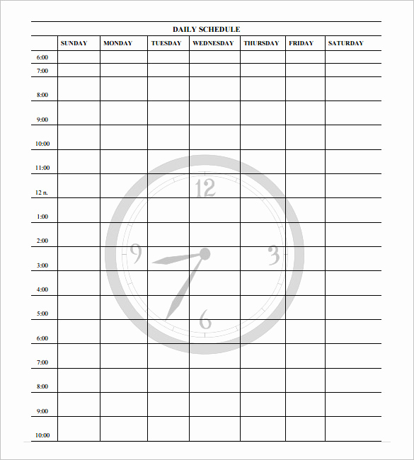 Daily Schedule Template Word Awesome Daily Schedule Template 37 Free Word Excel Pdf