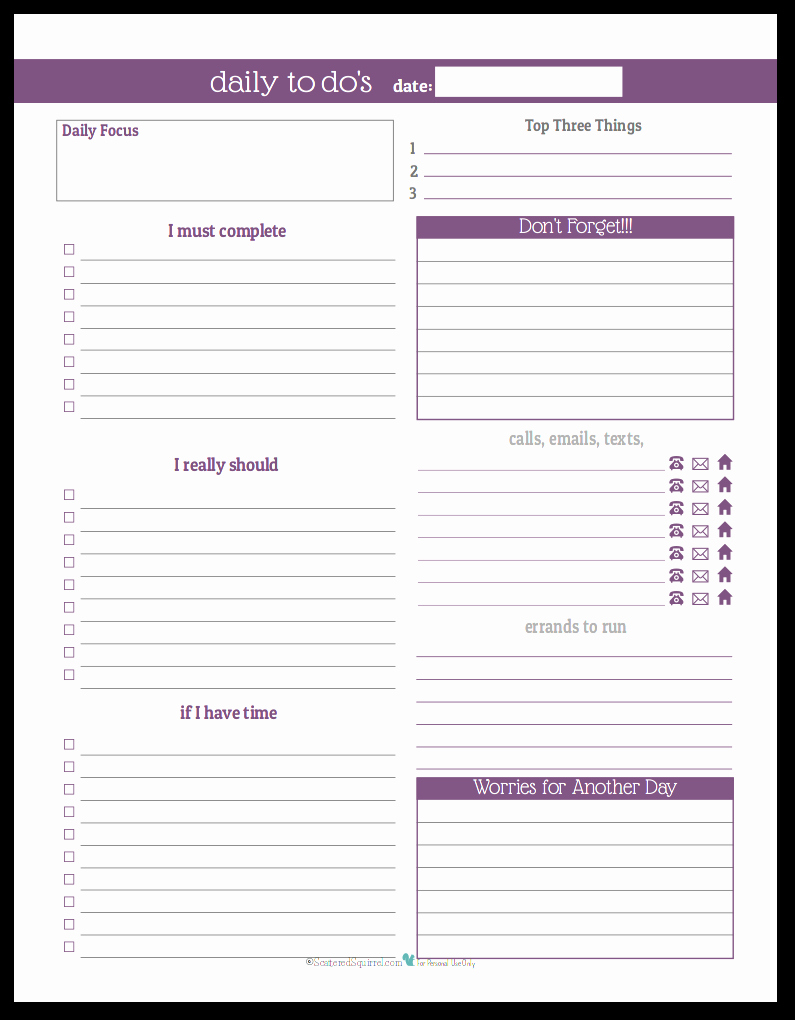 Daily to Do List Templates Best Of Stay On Track In 2016 with these Daily to Do List Planner