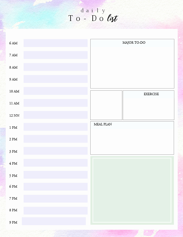 Daily to Do List Templates New Printable Daily to Do List Template to Get Things Done