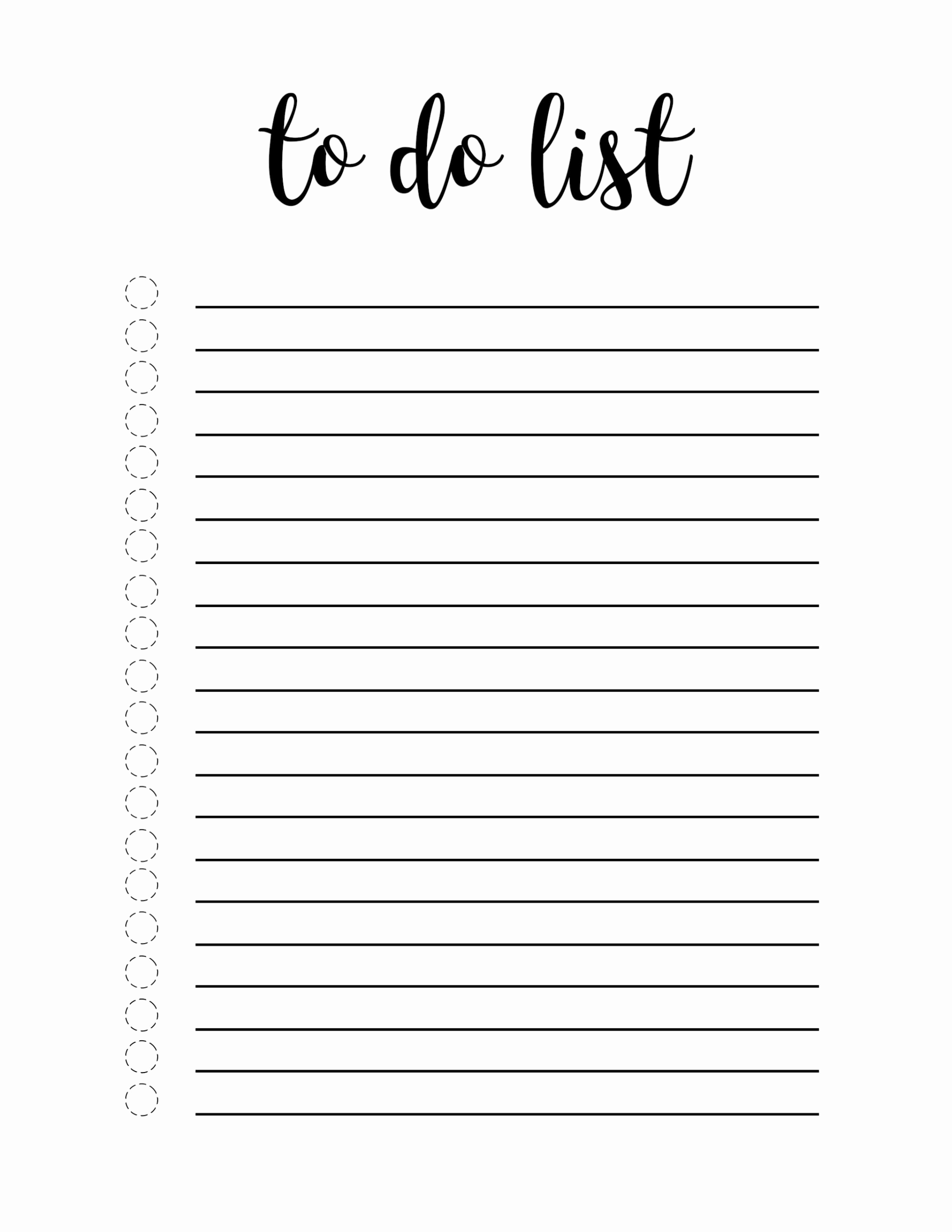 Daily to Do List Templates Unique Free Printable to Do List Template