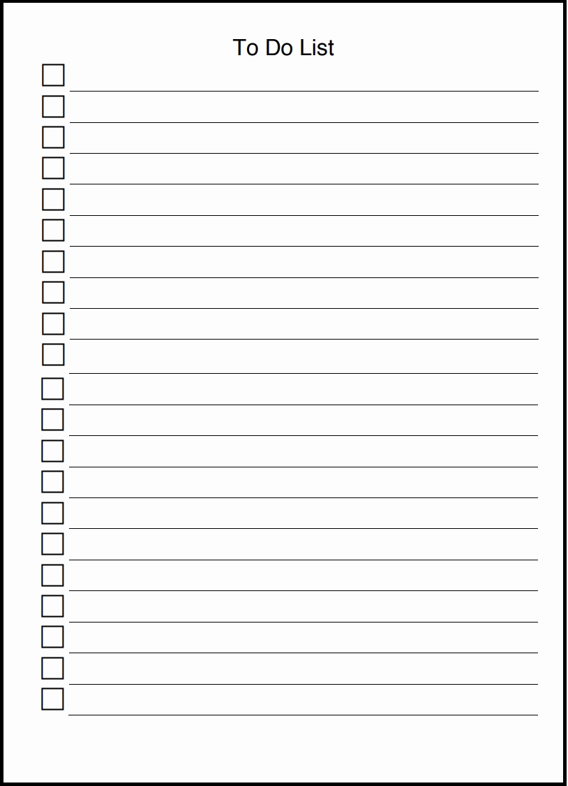 Daily to Do List Templates Unique Free Printable to Do List Templates