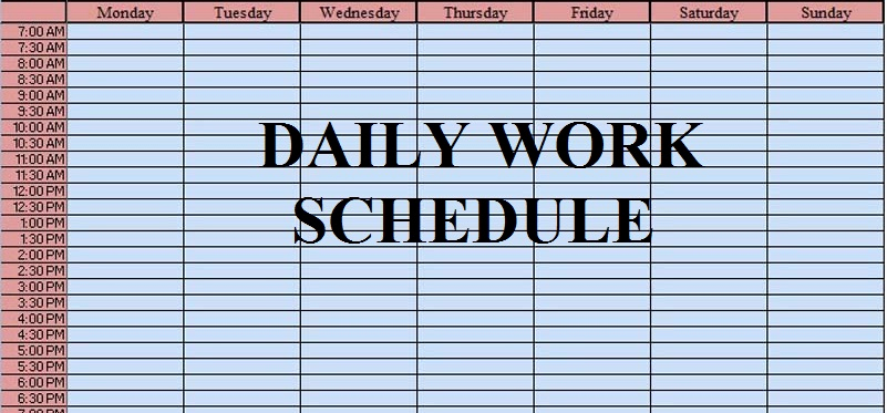Daily Work Schedule Template Beautiful Download Free Hr Templates In Excel