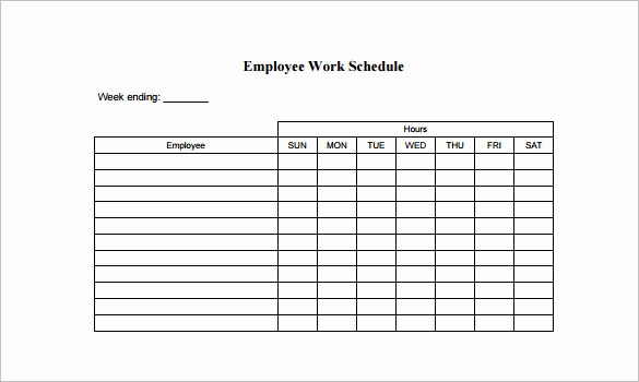 Daily Work Schedule Template Elegant Employee Schedule Template 5 Free Word Excel Pdf