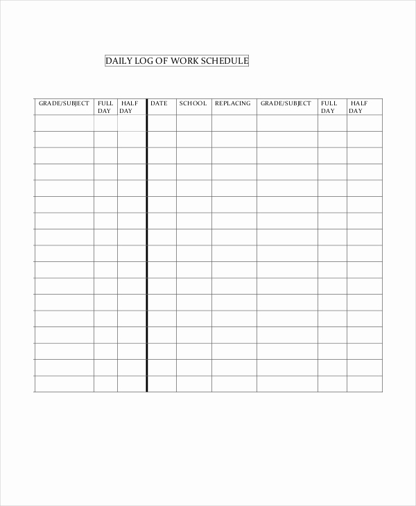 Daily Work Schedule Template Unique Daily Schedule Template 9 Free Word Pdf Documents