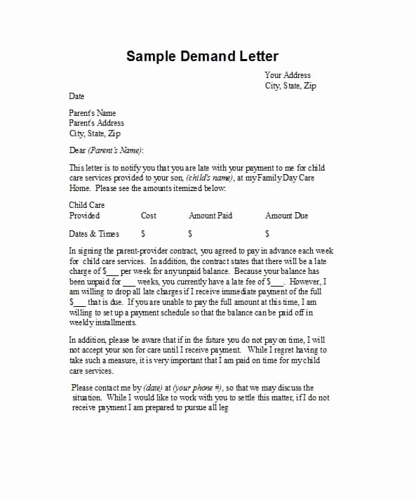 Demand Letter for Money Owed Best Of 40 Best Demand Letter Templates Free Samples Template Lab