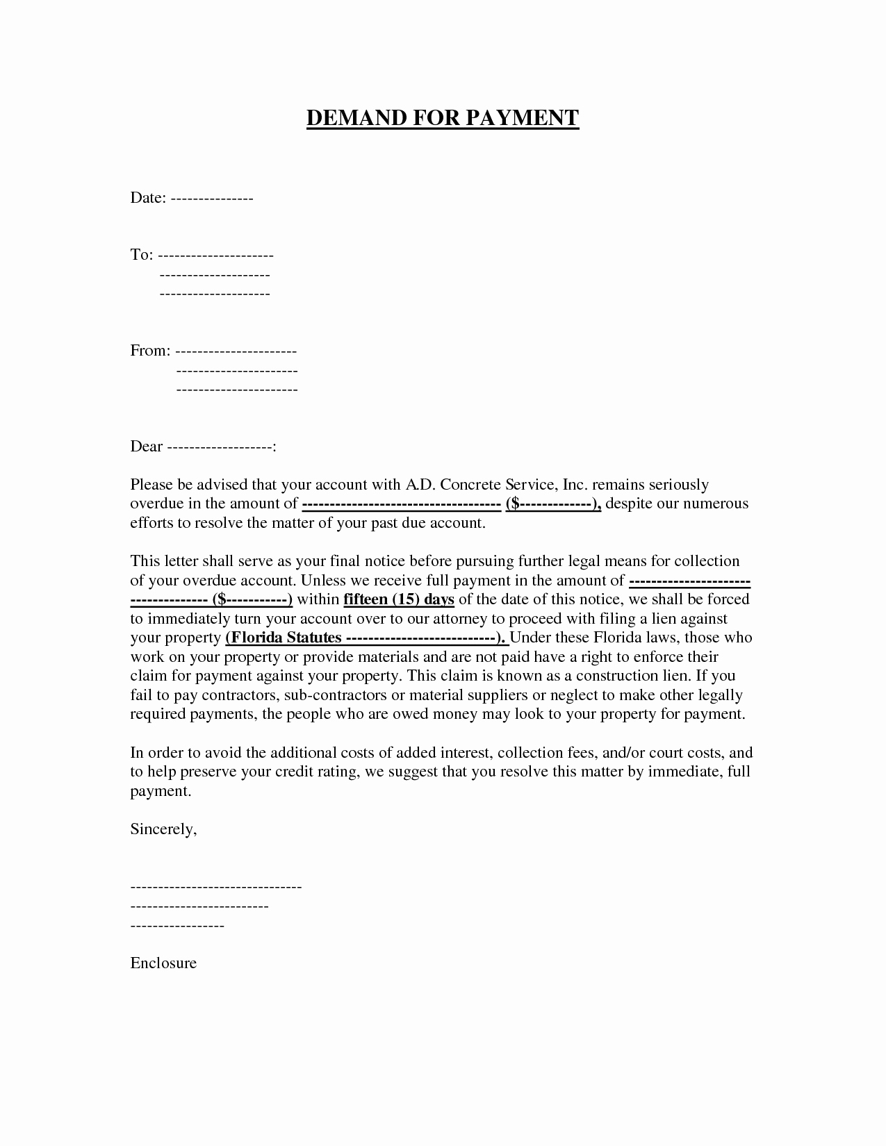 Demand Letter for Payment Fresh Demand Letter Template for Money Owed Samples