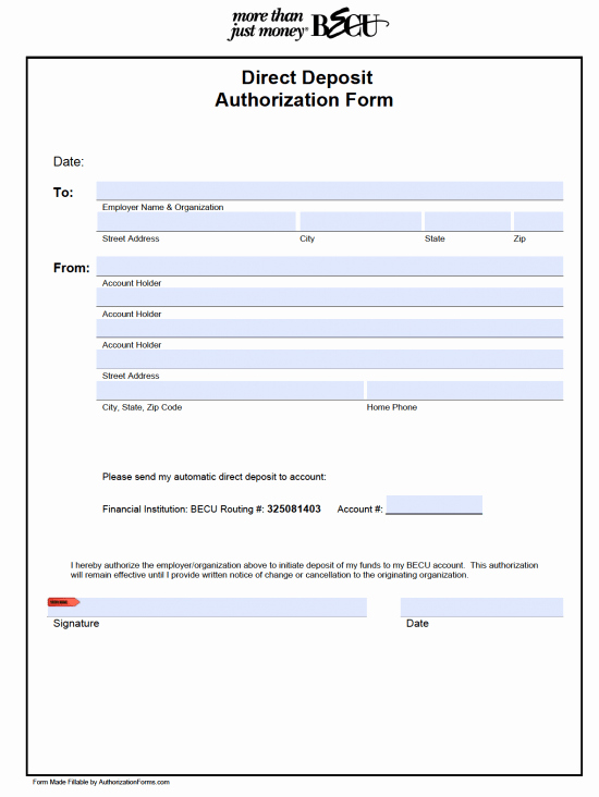 Direct Deposit form Template Awesome 10 Intuit Direct Deposit form Free Download Templates