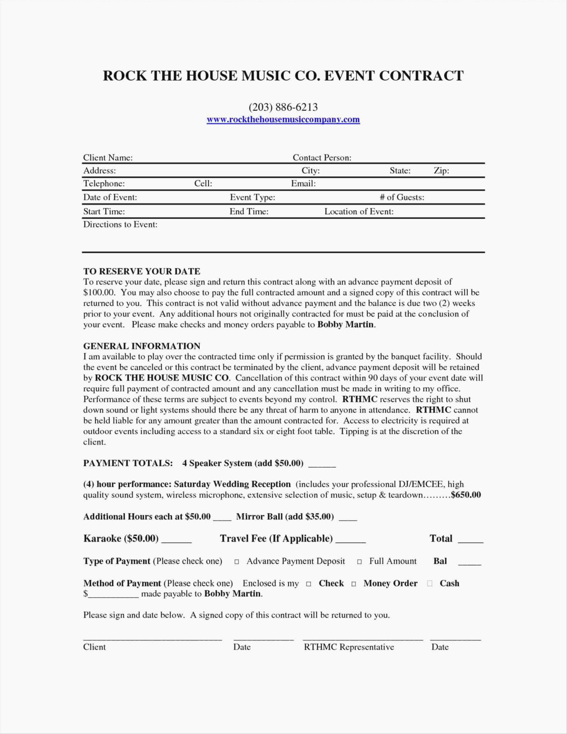 Disc Jockey Contracts Template New Ten Features Dj Contract form that Make