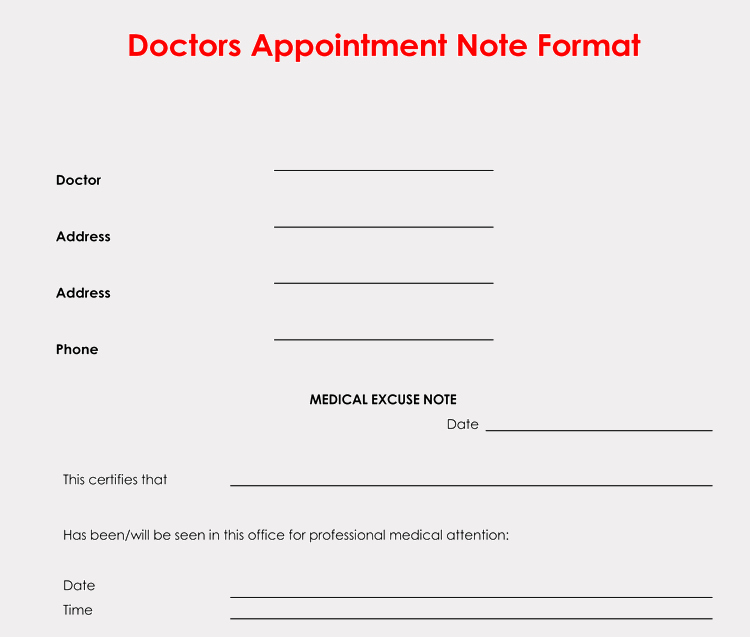 Doctor Note for School Awesome 36 Free Fill In Blank Doctors Note Templates for Work
