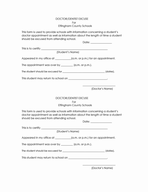 Doctor Note for School Best Of 42 Fake Doctor S Note Templates for School &amp; Work