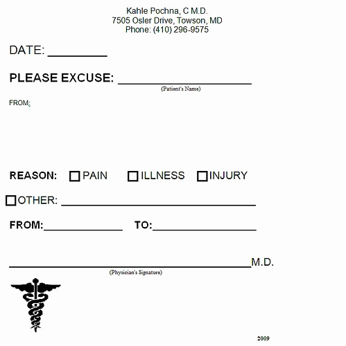 Doctor Notes for Work Free Fresh Doctors Notes for Work Free