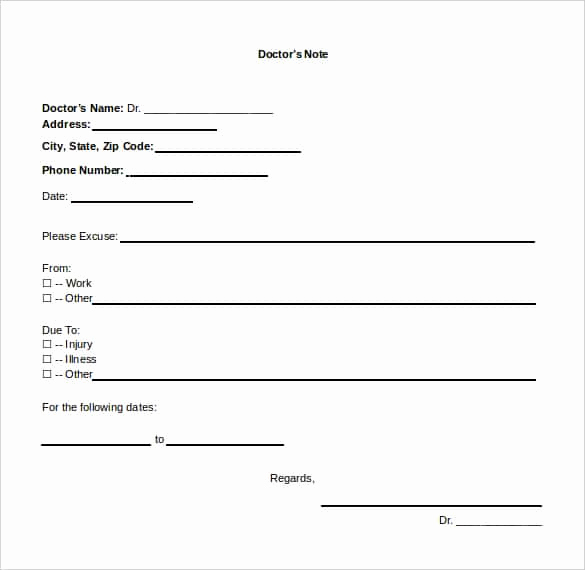 Doctor Notes for Work New 35 Doctors Note Templates Word Pdf Apple Pages