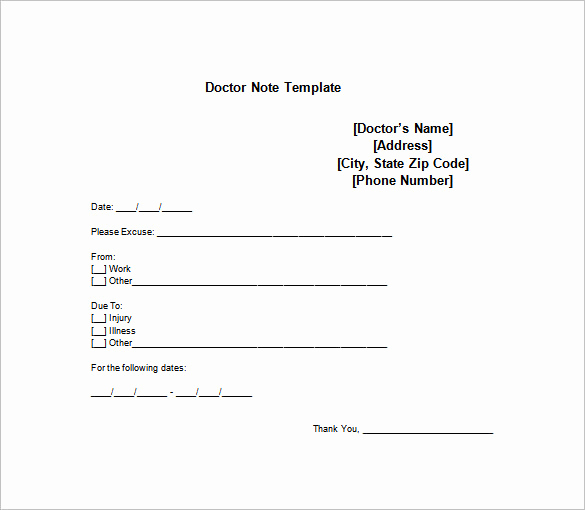 Doctors Excuse for Work Lovely 12 Doctor Note Templates for Work Pdf Word Apple