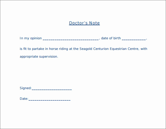 Doctors Note for Work Pdf Awesome 36 Doctors Note Samples Pdf Word Pages